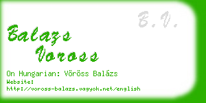 balazs voross business card