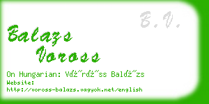 balazs voross business card